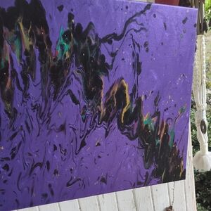 Abstract Purple Canvas Art